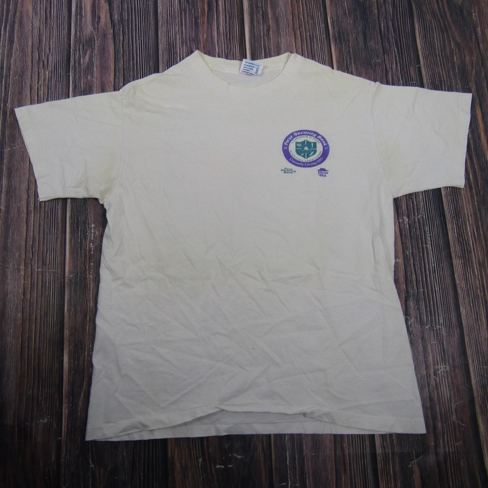 Vintage Tee-Jays UHSAA Basketball Shirt Mens Large White 1992 State Championship